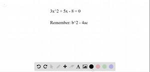 SOLVED:Determine the discriminant, and then state how many solutions there are and the nature of the solutions. Do not solve. 3 x^2 5 x-8=0
