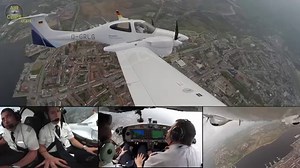 Lufthansa (EFA) DA42 Training Aircraft: STUNNING Nose-High Training Maneuver!!! [AirClips]