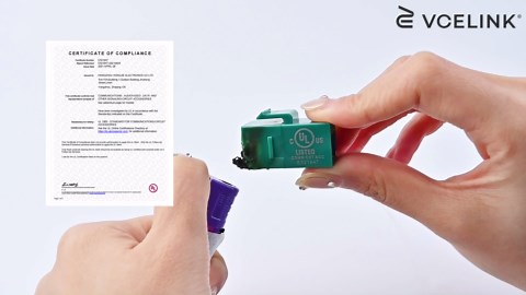 VCE CAT6 RJ45 Keystone Couplers (UL Listed), 25-Pack Ethernet Keystone Jack Female to Female UTP for Cat6/Cat5e/Cat5 Network Cable, Black