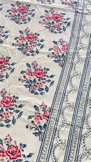 Hand Block Print Cotton Dohar: Reversible Jaipuri Double Bed Quilt