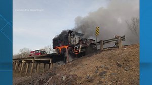 Arkansas highway bridge closed after dump truck fire