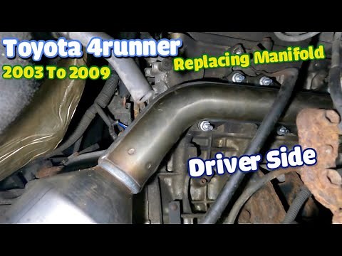 Replacing Broken passenger side Exhaust manifold on Toyota 4Runner 2003 to 2009