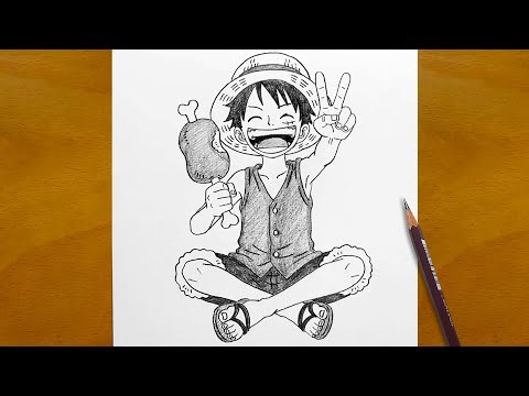 How to Draw Luffy (One Piece) Easy Pencil Sketch Tutorial