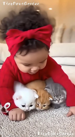 Baby’s funny “pew pew” moment with the kittens! 🐱👶💞💥😂 😂 100% AI video for fun & laughs! Every scene is digitally created — no real animals, babies, or people. 🐾 Enjoy and share! 🚫 No reuploads. #AIreel #AIfunny #AIanimals #AIfun #CreativeAI #AIvideo #AImagic | Tiny Paws Garden