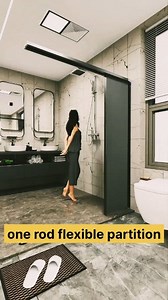 399K views · 1.2K reactions | One Rod Flexible Bathroom Partition  | Jareef Saifi | Facebook