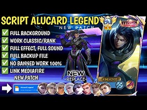 Script Skin Alucard Legend - Obsidian Blade No Password | Full Effect Voice | Patch Terbaru