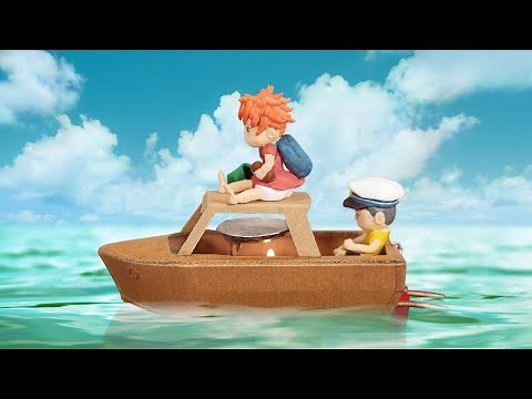 How to Make Pop-Pop Boat with Cardboard【PONYO】