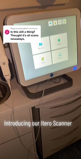 Replying to @alphaa847 Introducing our Itero scanner! A computer that scans the teeth as an alternative to alginate impressions 🦷🖥️✨ #dentistry #dental #patient #itero #iteroscan #iteroscanner #dentalnurse #photography #alginate #dentalsmileschelmsford #dentalsmilesessex #chelmsford #essex #goo #pinkstuff