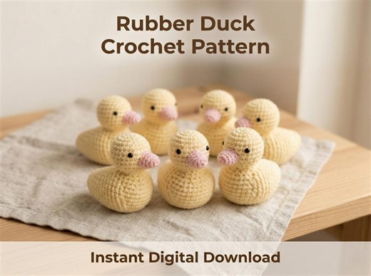 Little Rubber Duck Crochet Pattern PDF | No Sew Duck Amigurumi Plushie | Beginner Friendly Crochet Toy Pattern | DIY Instant Download - Etsy