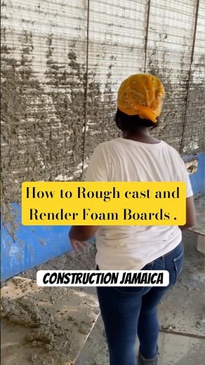 How to Rough Cast and render foam boards. #construction #foamboard