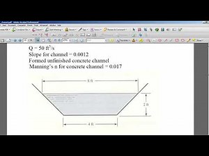Calculate Open Channel Flow in AutoCAD Civil 3D