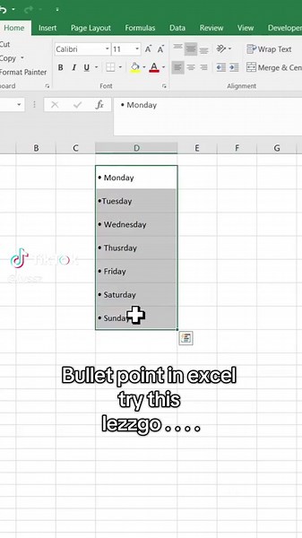 Excel Hack: Add Bullet Points Easily!