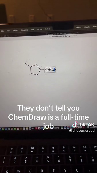 Chemdraw makes 10 mins turn into 2 hours😑 #chemistry #phd #stem #gradschool #college