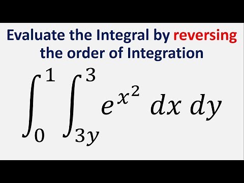 Evaluate the Integral by reversing the order of integration: e^(x^2) dx dy, x = 3y to 3 , y = 0 to 1