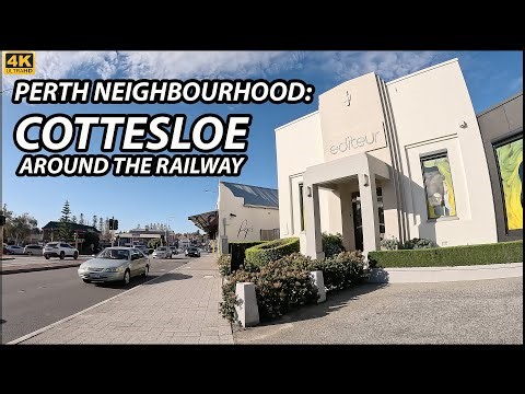 Perth Suburb: COTTESLOE, Shopping Centre and Residential Around Train Station | AUSTRALIA