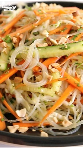 3.2K views · 131 reactions | Noodle Salad Recipe - This Asian style noodle salad is refreshing, fun and easy to make. If you like Asian salads, you will love this homemade noodle salad recipe. For the full recipe, Google: "the cooking foodie noodle salad" #salad #recipe #thecookingfoodie | The Cooking Foodie | Facebook