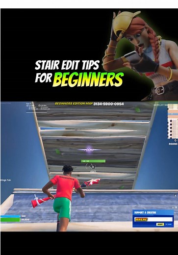 EDICION DE ESCALERA PARA PRINCIPIANTES✅ MAPAS PARA PRINCIPIANTES✨#fortnitemap #fortnitebeginners #fortnitepractice #fortniteroutines #fortniteaim