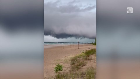 Giant storm clouds rolling into Sauble Beach