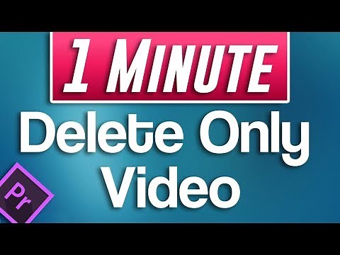 Premiere Pro : How to Delete Video But Keep Audio