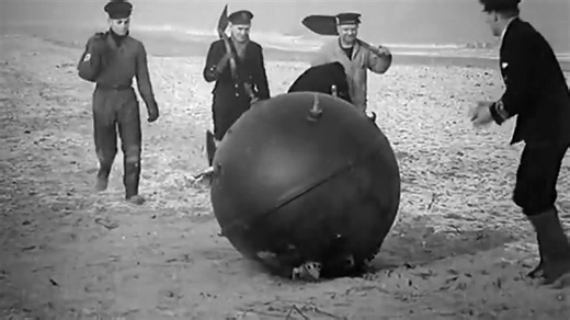 The bizarre Bosnian war footage of a naval mine used on a mountain