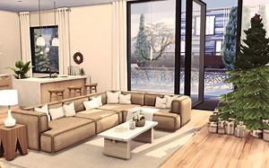 【葡萄吃月饼|搬运】模拟人生4非逐帧速建 MODERN CHRISTMAS HOME | CC by Eva Rotky