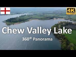 Chew Valley Lake | Somerset | England | UK - 4k 360°