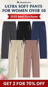 65 years of wisdom has led to the creation of the perfect pair of athleisure pants for senior women. Comfortable, effortless, and never give up on style. ✅ Soft, stretchy premium Coolmax fabric that embrace your every move. ✅ Perfect drape fit with elastic waistband that suits every body. ✅ Wrinkle-free, tear-resistant fabric that won’t give out on you. Don’t settle for less. Get the pants that last. | Blue Chic Store
