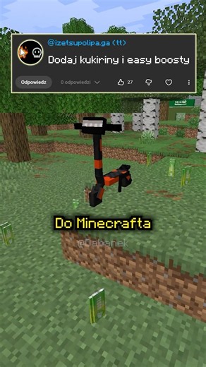 Kukiriny i easy boost w Minecrafcie #dabanek #minecraft #mod