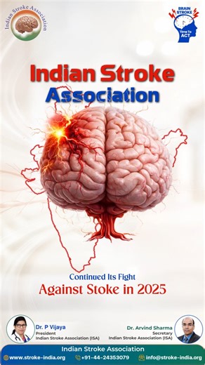 Fighting Stroke Isn’t a Choice. It’s a Responsibility. Stroke remains one of the leading causes of death and disability, yet most strokes can be prevented and treated when systems act on time. Through nationwide campaigns, medical training, youth mentorship, and global representation, the Indian Stroke Association continues to strengthen India’s stroke ecosystem — from early prevention to long-term recovery. #indianstrokeassociation #strokeawareness #brainattack #strokeprevention #strokeeducatio