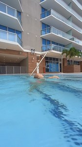 Funny Naomi is swimming in the pool on her own | Naomi Day