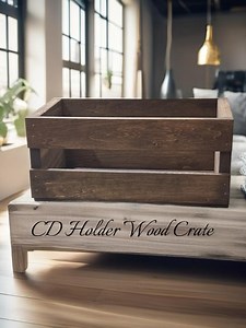 Handmade Wooden CD Holder – Rustic Storage & Decor - Etsy