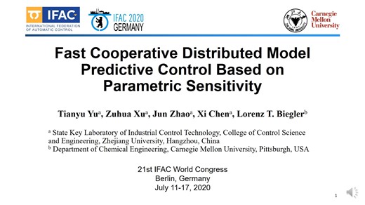 Fast Cooperative Distributed Model Predictive Control Based on Parametric Sensit