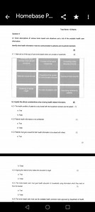 Question 41 Given descriptions of various home based care sit... | Filo