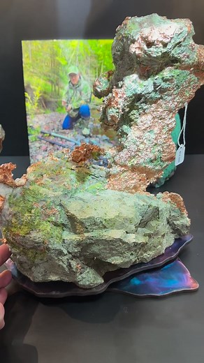 5K views · 73 reactions | Michigan Native Copper Specimen with Basalt & Quartz on Custom Base by Michigan Rocks & Minerals | Michigan Rocks & Minerals | Facebook