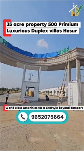 Premium 3BHK villas in Hosur | 34-acre gated community | Limited units | Call 9652075664