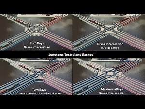 Satisfactory - Cross Intersection Variants 4-Way Train Junction Comparison