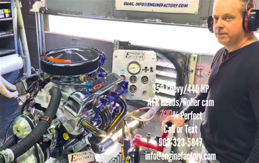 Engine Factory on Instagram: "350 Chevy/440 HP AFR Heads /Roller cam 💯% Drop in Ready Order Soon (1) In Stock As Shown $8,995.00 All our engines are designed to run nice and cool, good vacuum, excellent oil pressure, power, and sound. Website >> www.enginefactory.com Call or Text >> 908-323-5847 Email >> info@enginefactory.com Easy Quote Form Link>> https://enginefactory.com/request-a-quote/ https://enginefactory.com/letters/ #musclecarengines #musclecar #americanmusclecars #c10 #belair"