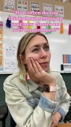 Classroom setup is honestly so refreshing and I get so excited to set up each year, especially in a new clean space! 😌 Is this you over the summer or do you completely block out all things teaching? 😅 #teacher #teachersbelike #teacheronbreak #summerbreak #classroomsetup