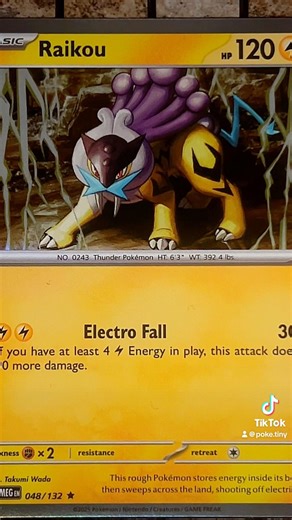 Raikou (048/132 - Rare Holofoil) - Mega Evolution - Pokemon TCG