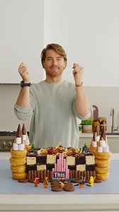 I’m taking on a Cake Hack Challenge using these delicious Woolworths Vanilla and Chocolate Mud Cake Slices and I think I have taken the castle cake to the next level! No recipe for this one, just get creative and have fun with the super convenient, hand-decorated cake all made with care right here in Australia. #woolworthsownbrands #woolworths #cakedecorating #castlecake #cake | Hayden Quinn