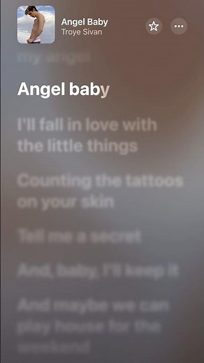 Angel Baby By Troye Sivan