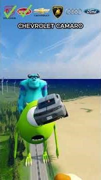 Cars vs Monster University characters #2 😱 BeamNG.Drive #beamng #beamngdrive #game #gaming #cars