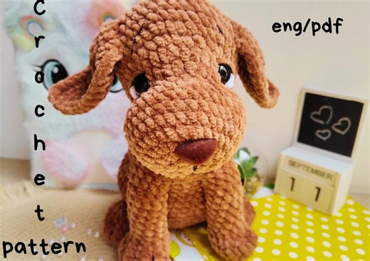 Crochet Plush Dog Pattern | Amigurumi Puppy Tutorial (PDF) - Etsy