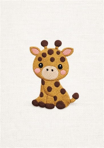 Baby Giraffe Machine Embroidery Design, Nursery Animal Applique (instant Download), 6 Sizes - Etsy