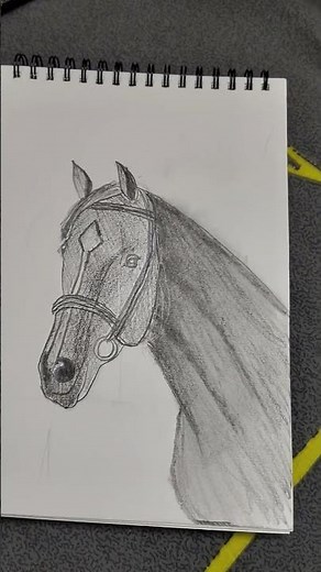 Realistic Horse Head Pencil Sketch | Step-by-Step Drawing Tutorial | Krish Art #art #shorts