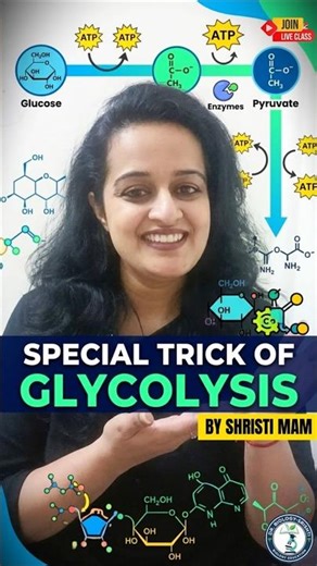 Glycolysis Special Trick 🔥 | Learn in 1 Minute | NEET 2026 Biology by Srishti Mam #neetbiology2026