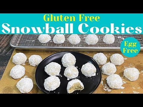 GLUTEN FREE SNOWBALL COOKIES | King Arthur Measure For Measure Recipe | Egg Free Cookie Recipe