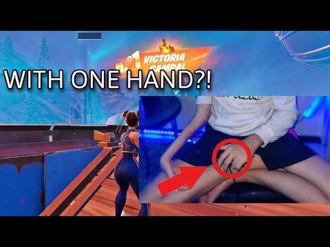 Winning Fortnite With ONLY ONE Hand… (Insane Challenge)