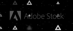 Template animation of evenly spaced emergency stop signs of different sizes and opacity. Animation of transparency and size. Seamless looped 4k animation on black background with stars