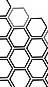 Hexagon animation black and white | Abstract Motion Video Background Stock Footage